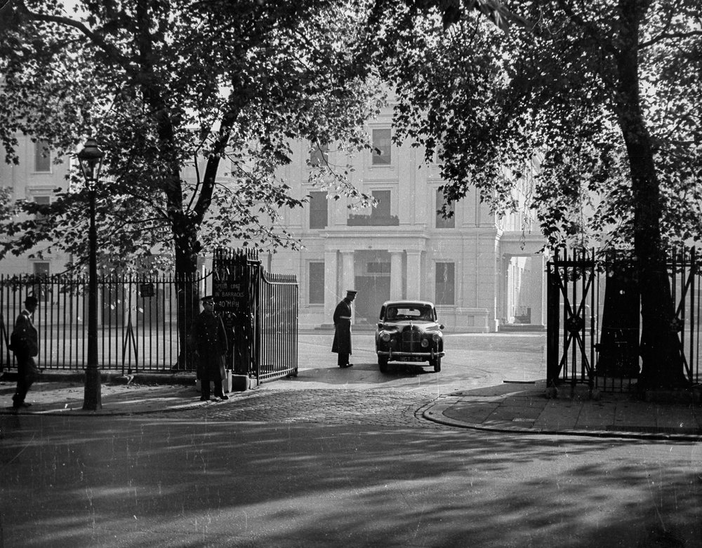 Wellington Barracks, an early Shingleton shot taken with the little Halina